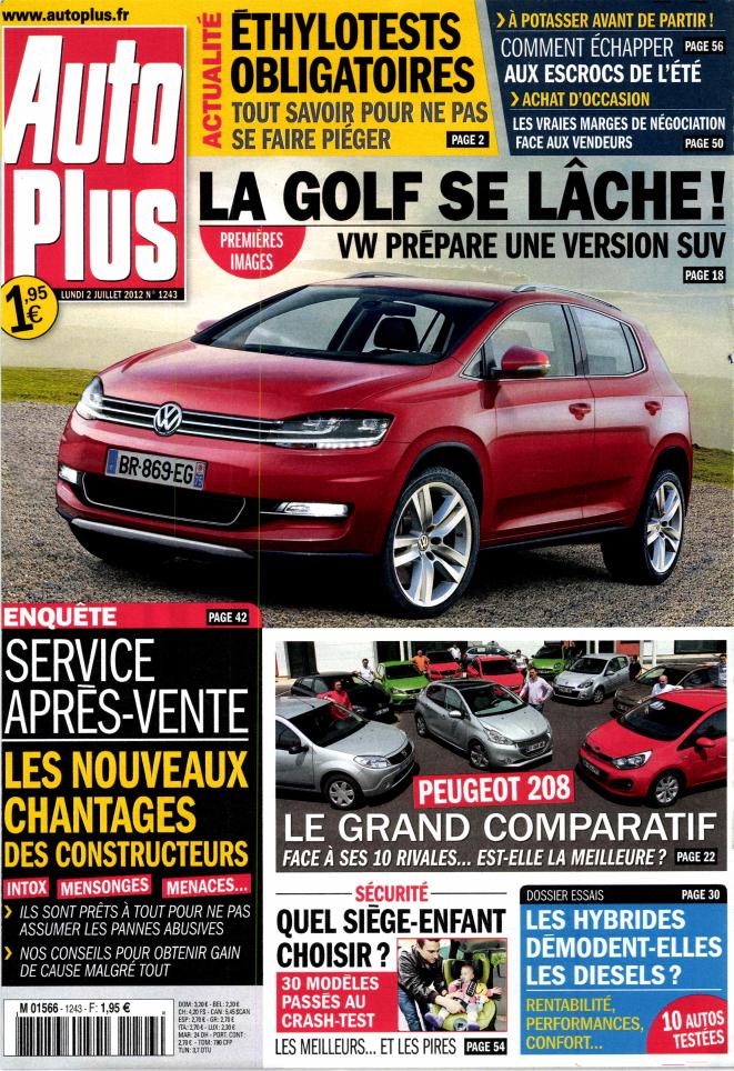 Auto Plus N°1243 du 2 au 8 Juillet 2012