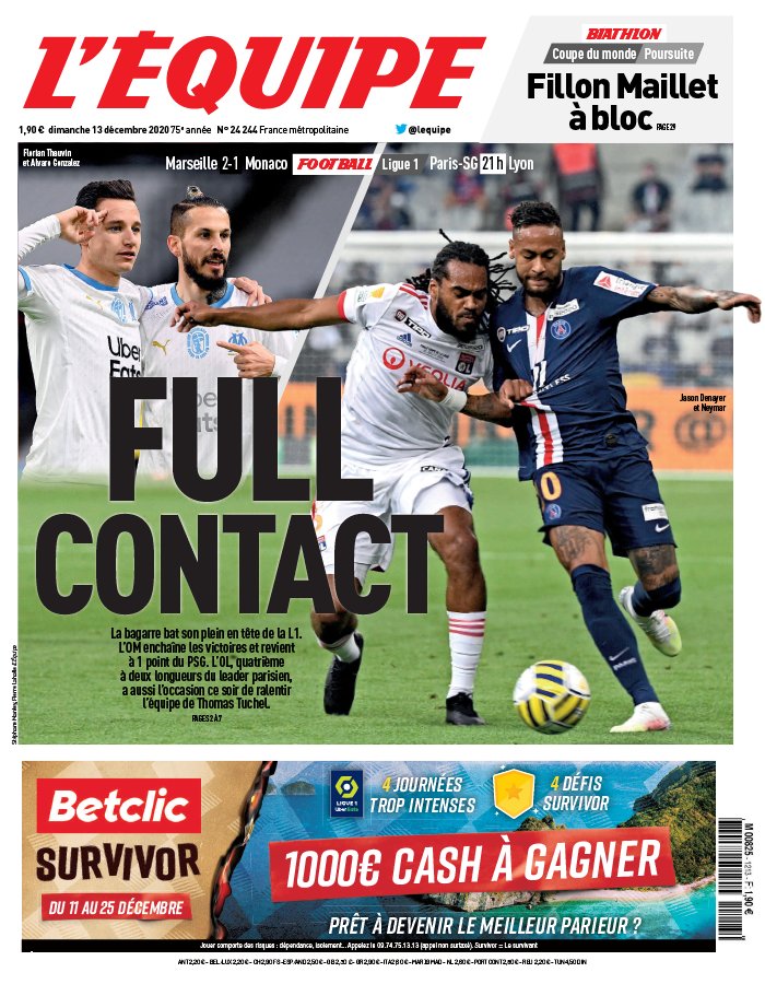 L’equipe du 13 Decembre 2020