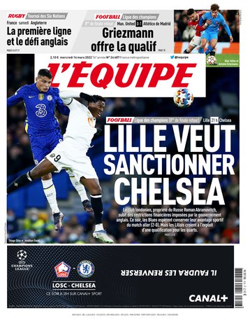 L’equipe du 16 Mars 2022