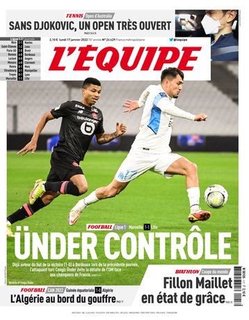 L’equipe du 17 Janvier 2022