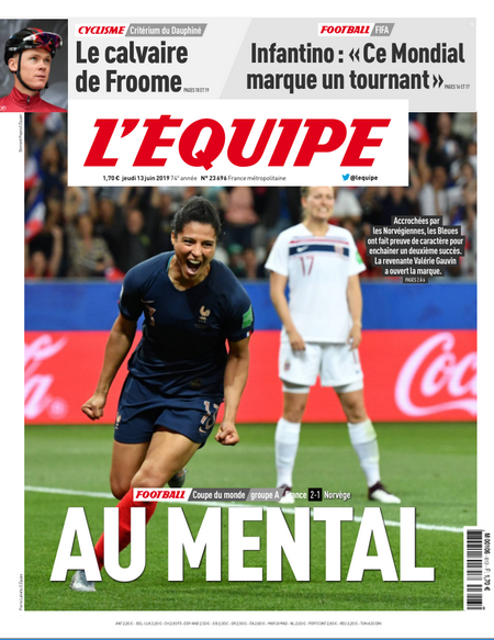 L’equipe du Jeudi 13 Juin 2019