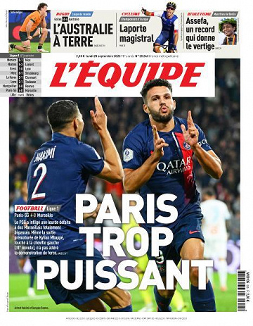 L’equipe du Lundi 25 Septembre 2023