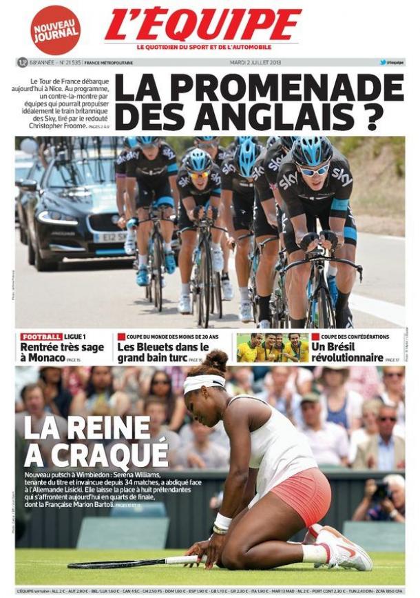 L' Equipe du mardi 02 juillet 2013