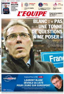 L'equipe du mercredi 09 mai 2012