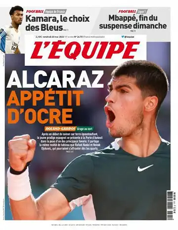 L'equipe du Vendredi 20 Mai 2022