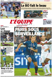 L'equipe Edition du 02 Septembre 2012