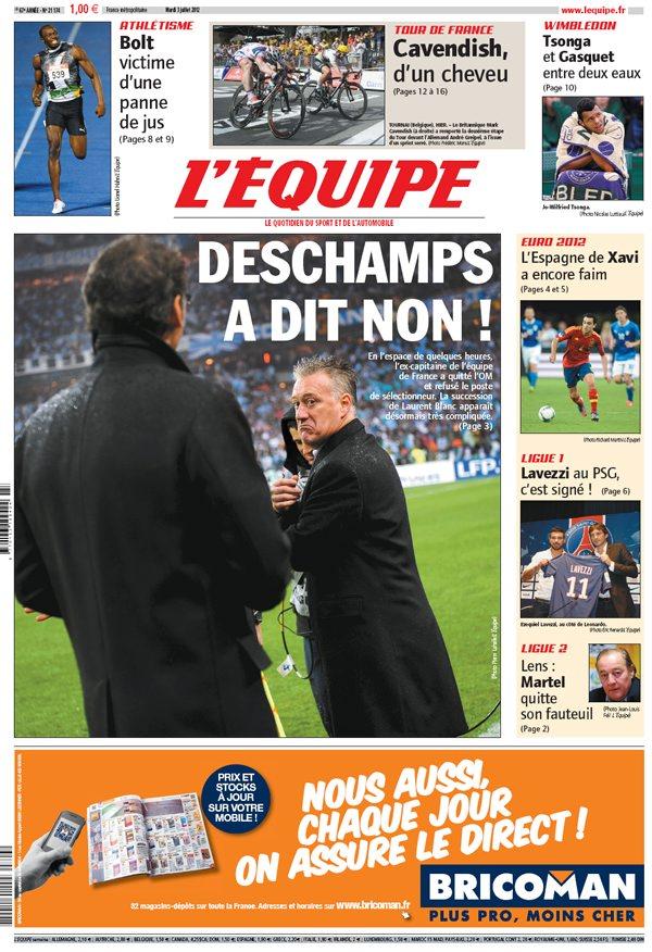 L'equipe Edition du 03 Juillet 2012