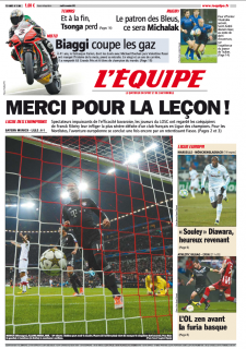 L'equipe Edition du 08 Novembre 2012