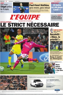 L'equipe Edition du 15 Fevrier 2012