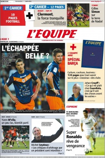 L'equipe Edition du 21 Avril 2012