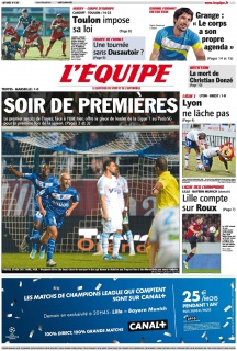 L'equipe Edition du 22 Octobre 2012