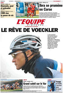 L'equipe Edition du 23 Septembre 2012