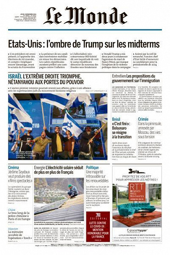 Le Monde du 03 Novembre 2022