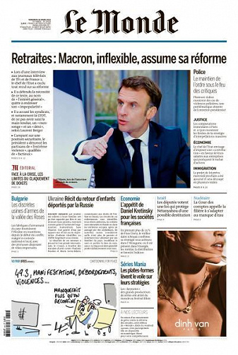 Le Monde du 24 Mars 2023