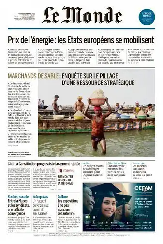 Le Monde du 6 Septembre 2022