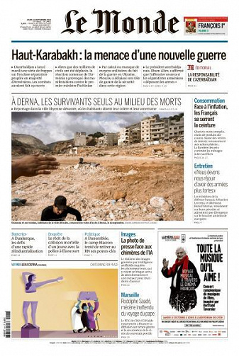 Le Monde du Jeudi 21 Septembre 2023