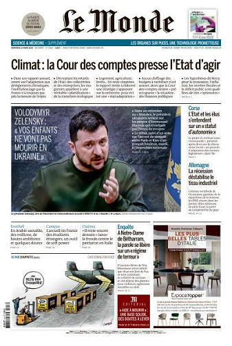 Le Monde du Mercredi 13 Mars 2024