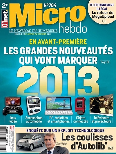 MICRO HEBDO N° 764 du 31 janvier au 6 février 2013